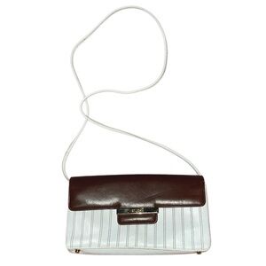 VINTAGE ST. JOHN Italian Leather Interchangeable Shoulder Bag Clutch - Imperfect